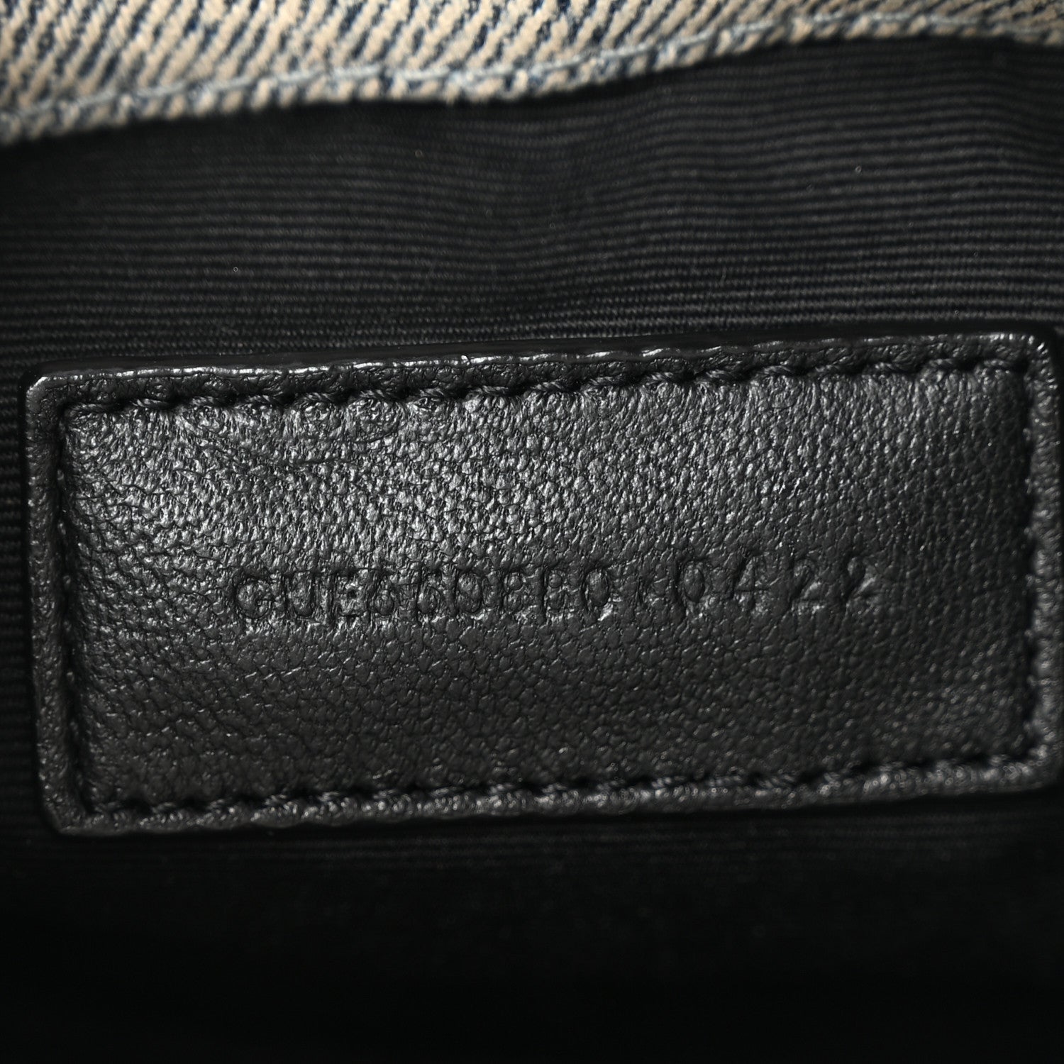 Saint Laurent Denim Quilted Monogram Loulou Puffer Pouch Clutch Blue Gray Light Azur 7 of 7
