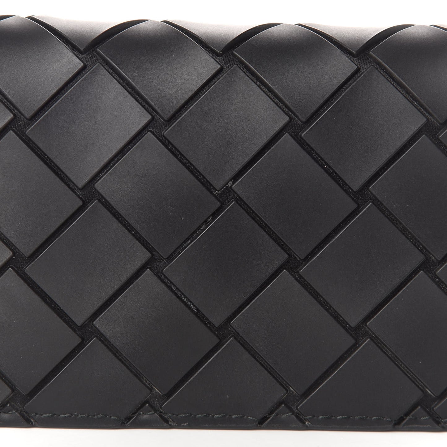 Nappa Maxi Intrecciato Bi-Fold Card Holder Black