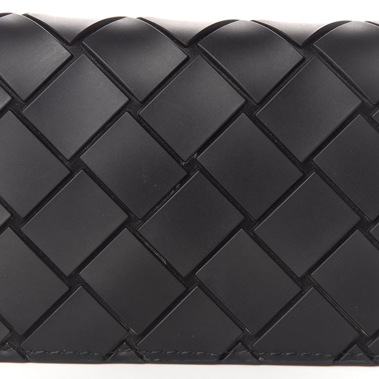 Bottega Veneta Nappa Maxi Intrecciato Bi-Fold Card Holder Black 8 of 8