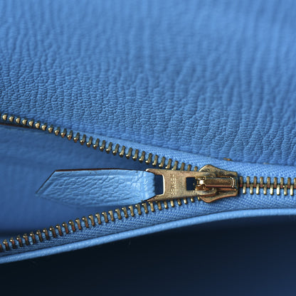 Hermes Chevre Mysore Horseshoe Birkin 30 Rose Shocking Celeste 21 of 34