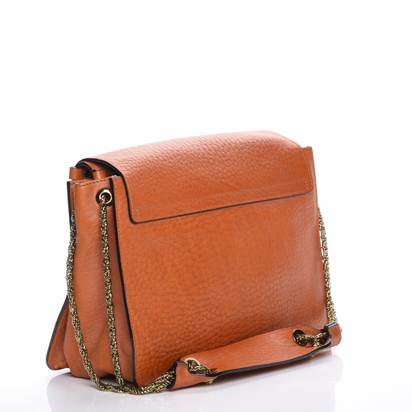 Grained Calfskin Medium Sally Flap Bag Tan