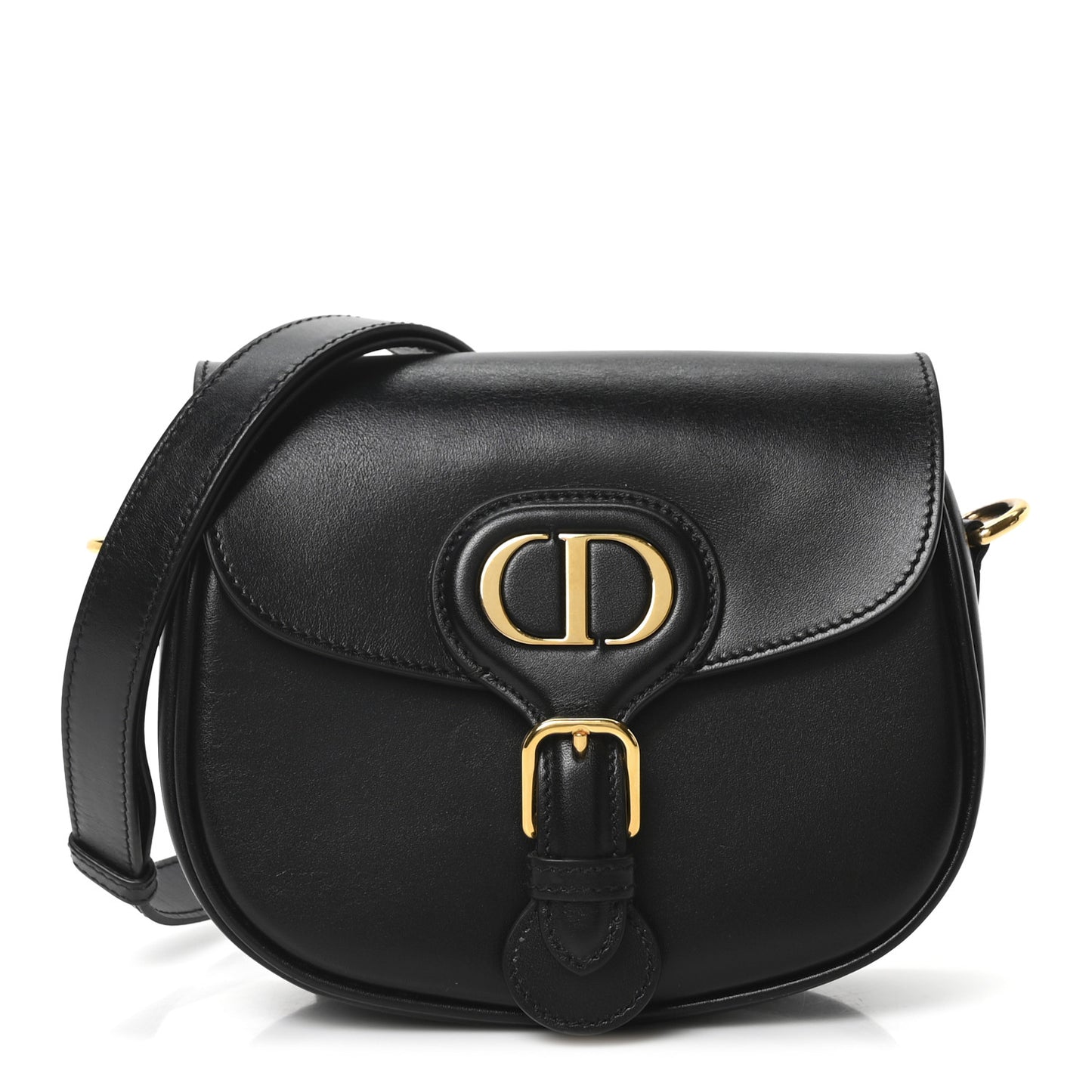 Box Calfskin Small Bobby Flap Black