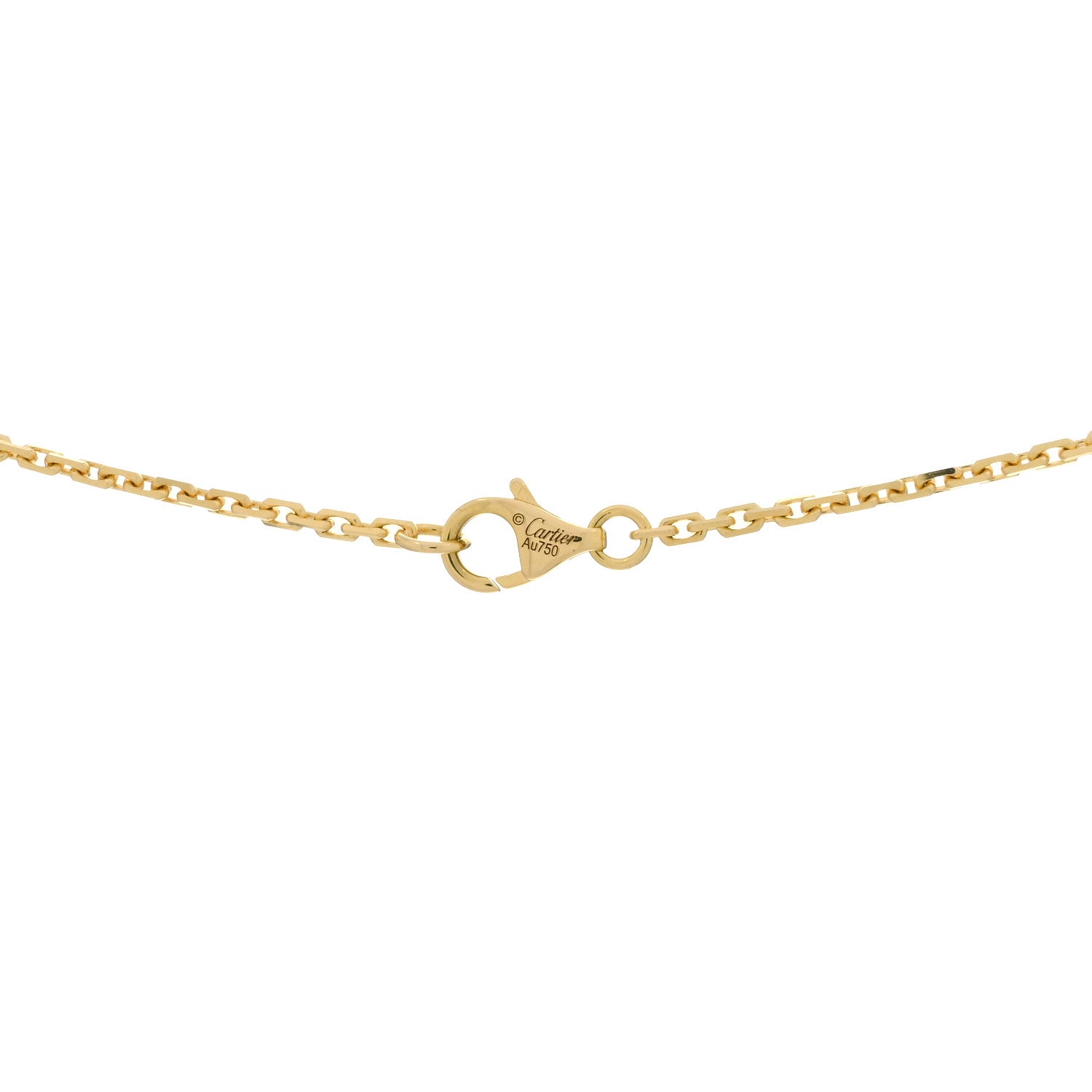 Cartier 18K Yellow Gold Diamond Interlocking LOVE Necklace 3 of 3