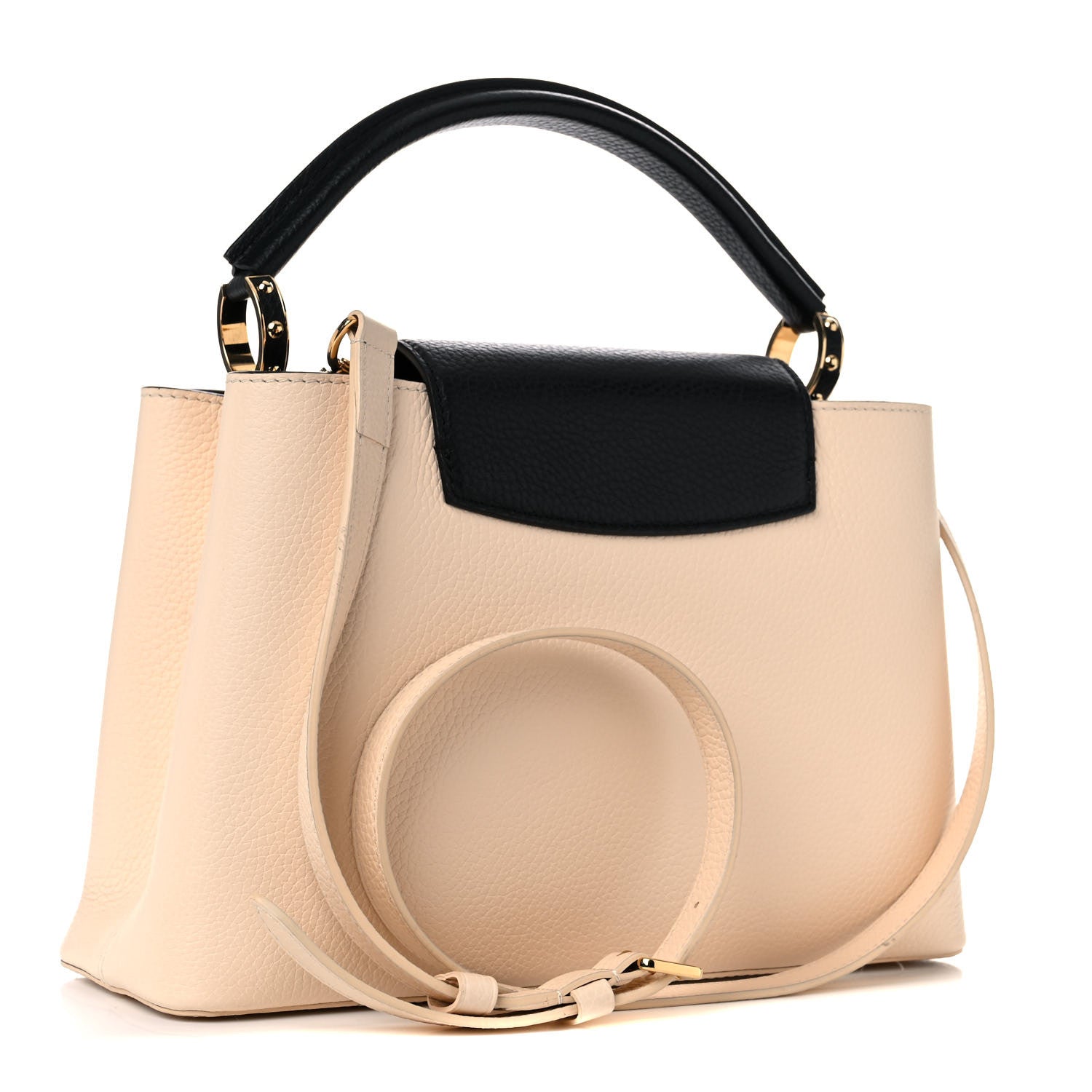 Louis Vuitton Taurillon Capucines PM Creme Black 3 of 10