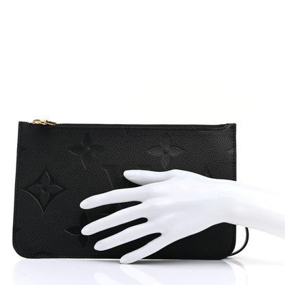 Louis Vuitton Empreinte Monogram Giant Neverfull MM Pochette Black 2 of 6