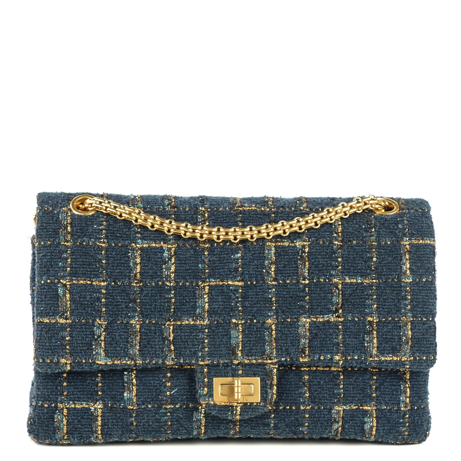 Chanel Fantasy Tweed 2.55 Reissue 226 Flap Blue 1 of 8