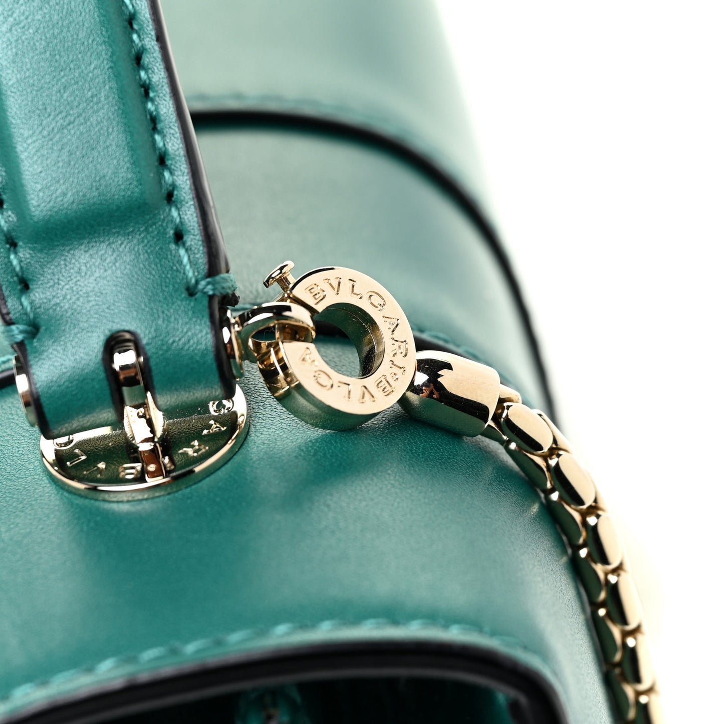 Calfskin Serpenti Forever Top Handle Emerald Green