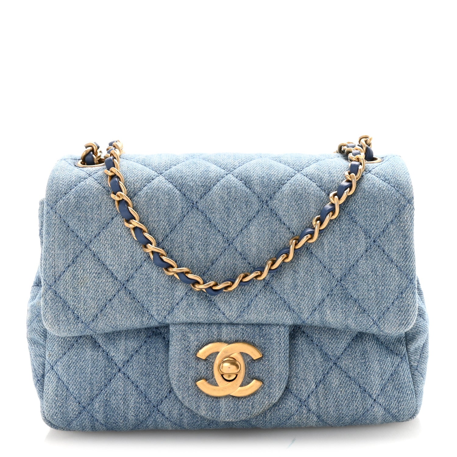 Chanel Denim Quilted Mini Pearl Crush Flap Blue 1882292 – FASHIONPHILE