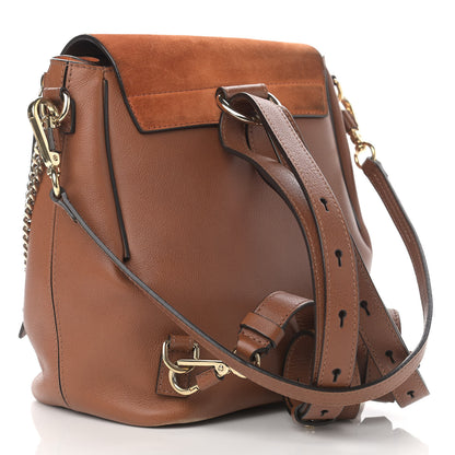 Chloe Suede Calfskin Mini Faye Backpack Tan 3 of 18