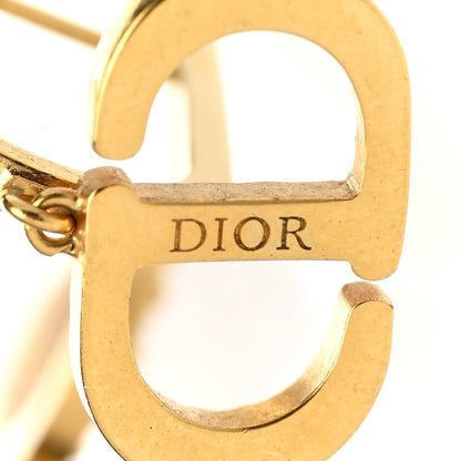 Christian Dior Crystal 30 Montaigne Dangle Earrings Gold 4 of 5