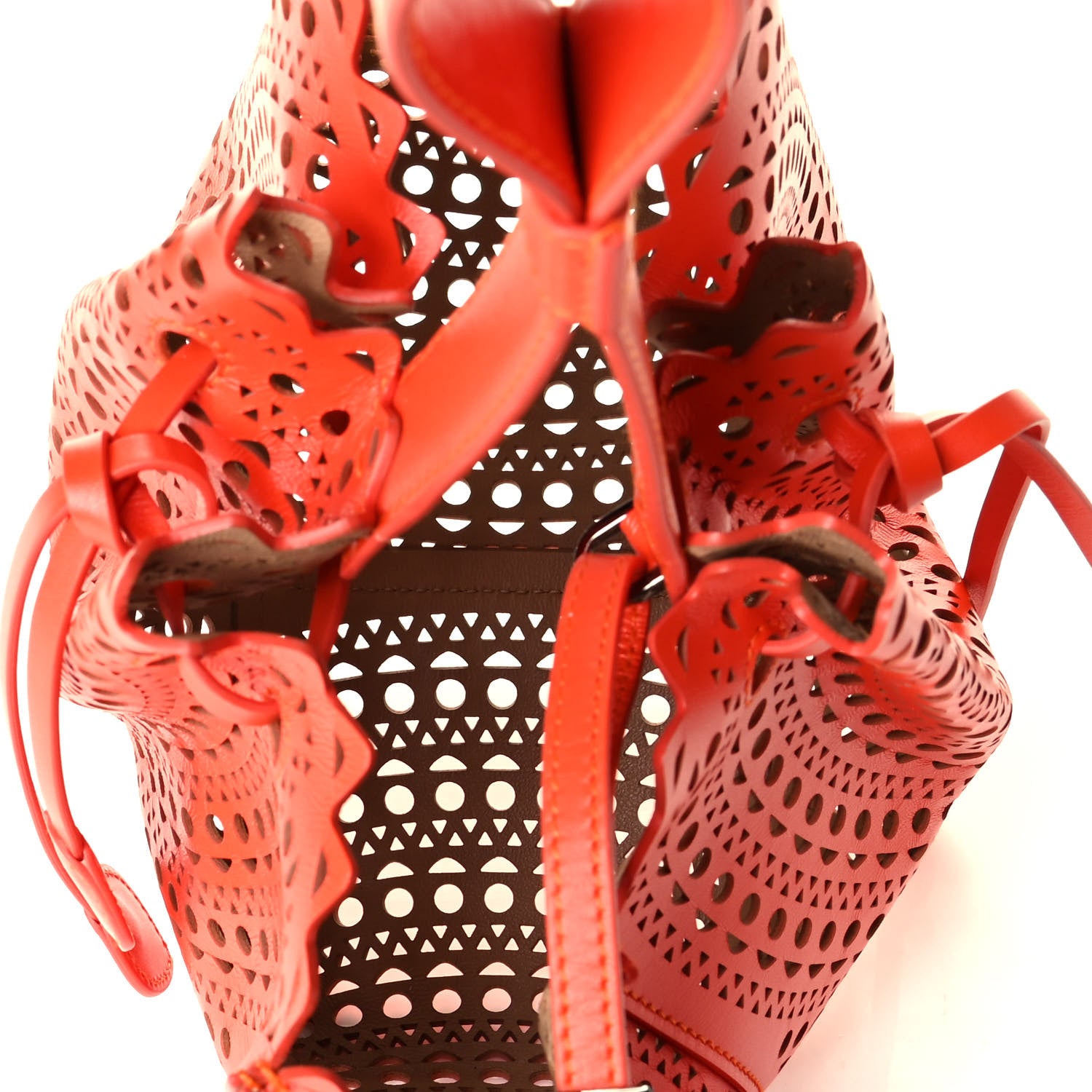 Alaia Lux Calfskin Vienne Rose-Marie 19 Orange 4 of 5