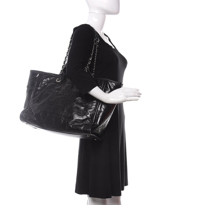 Chanel Glazed Calfskin Medium Deauville Tote Black 2 of 10