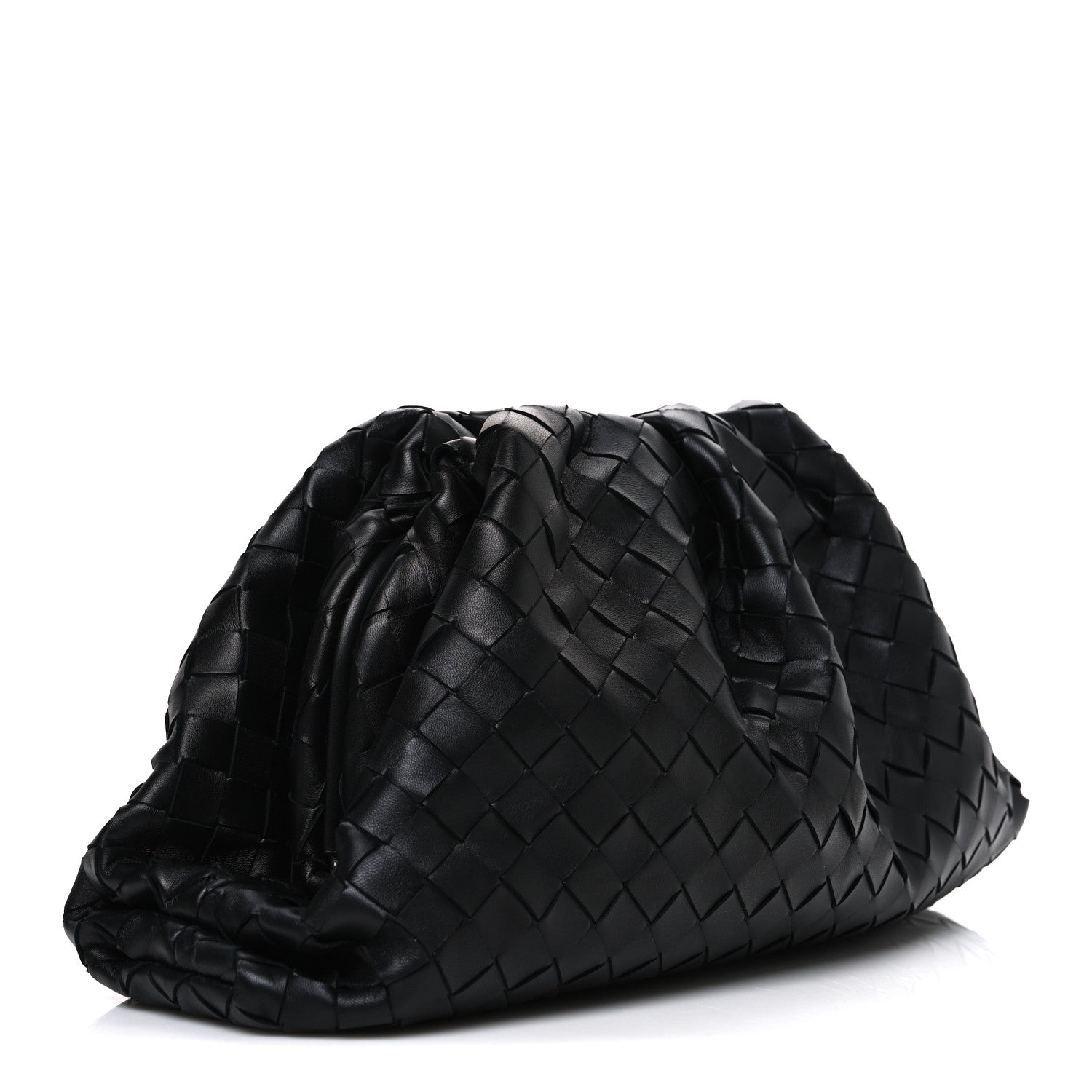 Bottega Veneta Nappa Maxi Intreccio The Pouch Oversized Clutch Black 3 of 11