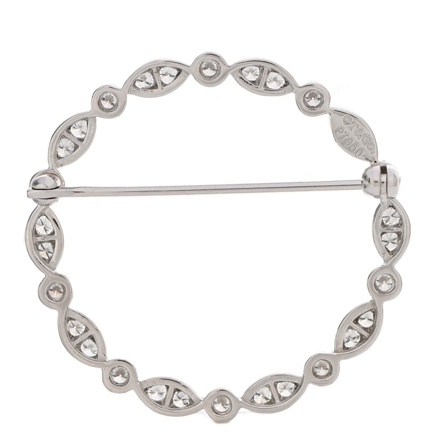 Platinum Diamond Jazz Pin Brooch