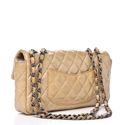 Chanel Crinkled Patent Calfskin Quilted East West Flap Light Beige 2 of 12