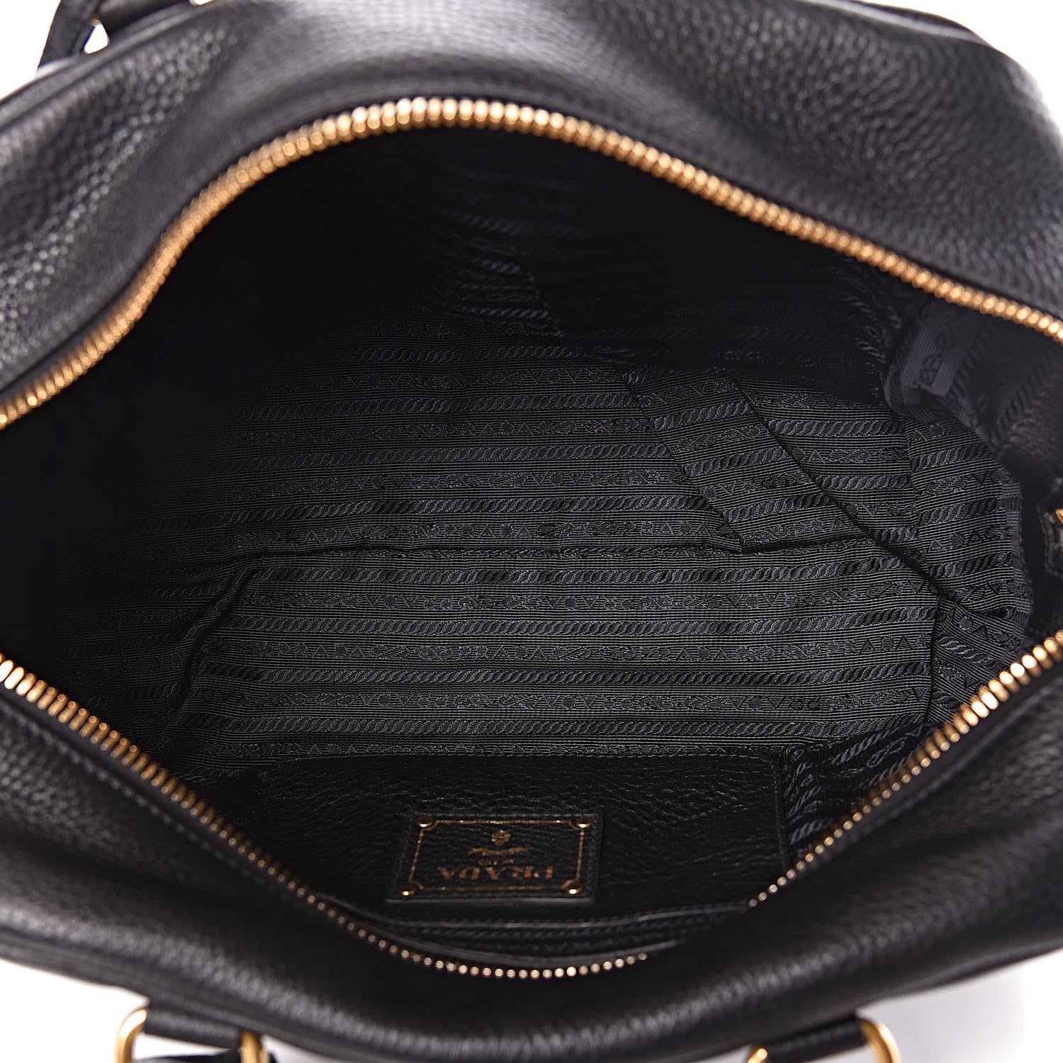 Prada Vitello Daino Bowler Black 5 of 9