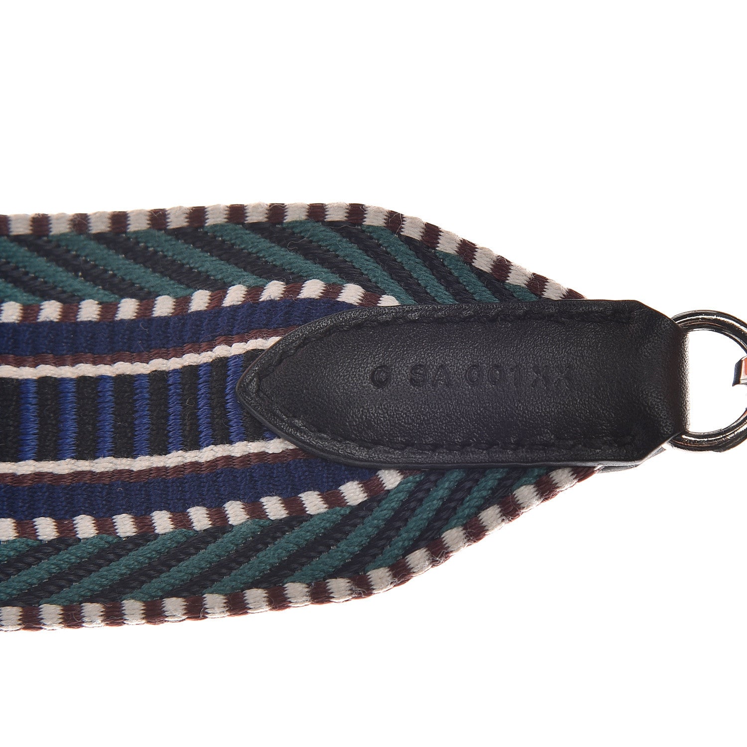 Hermes Toile Swift 50mm Sangle Cavale Shoulder Strap Malachite Bleu Electrique Black 5 of 6