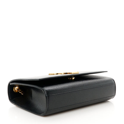Saint Laurent Grain De Poudre Small Monogram Kate Satchel Black 4 of 11