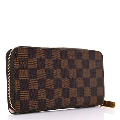 Louis Vuitton Damier Ebene Zippy Wallet Rose Ballerine 3 of 9