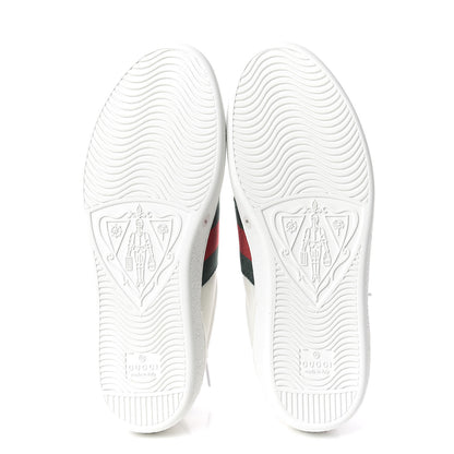 Gucci Calfskin Ayers Kingsnake Embroidered Mens Ace Sneakers 5 Green Red 5 of 9