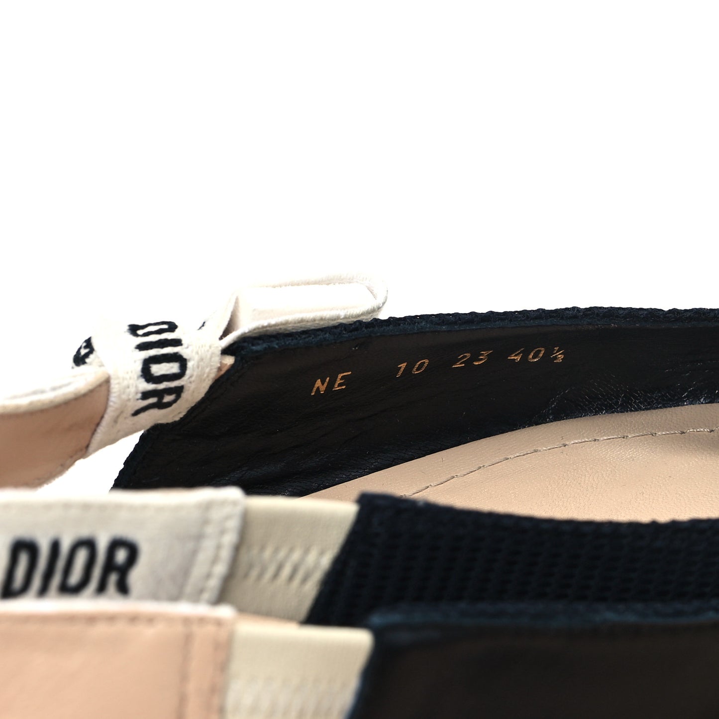 Technical Canvas Ribbon J'Adior Slingback Ballet Flats 40.5 Black