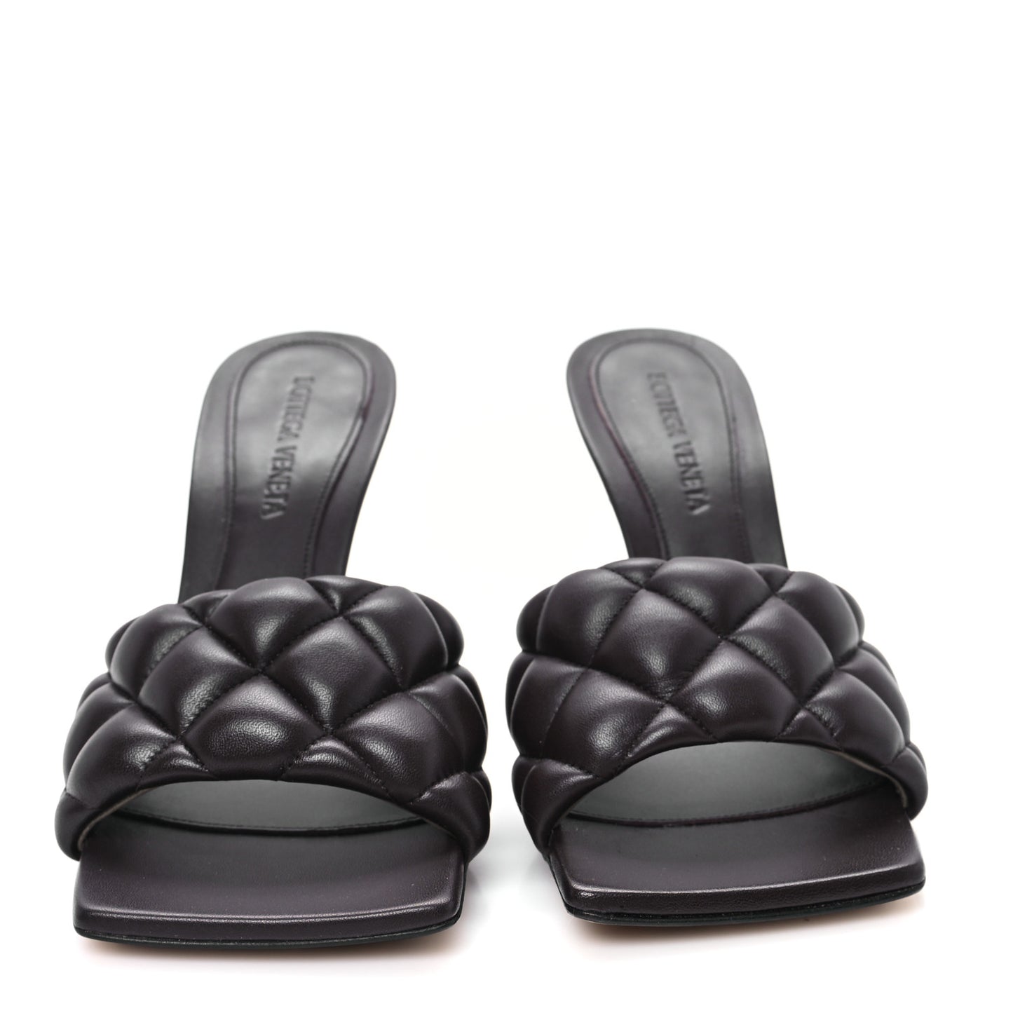 Nappa Matelasse Padded Mule Sandals 36.5 Chocolate Spread