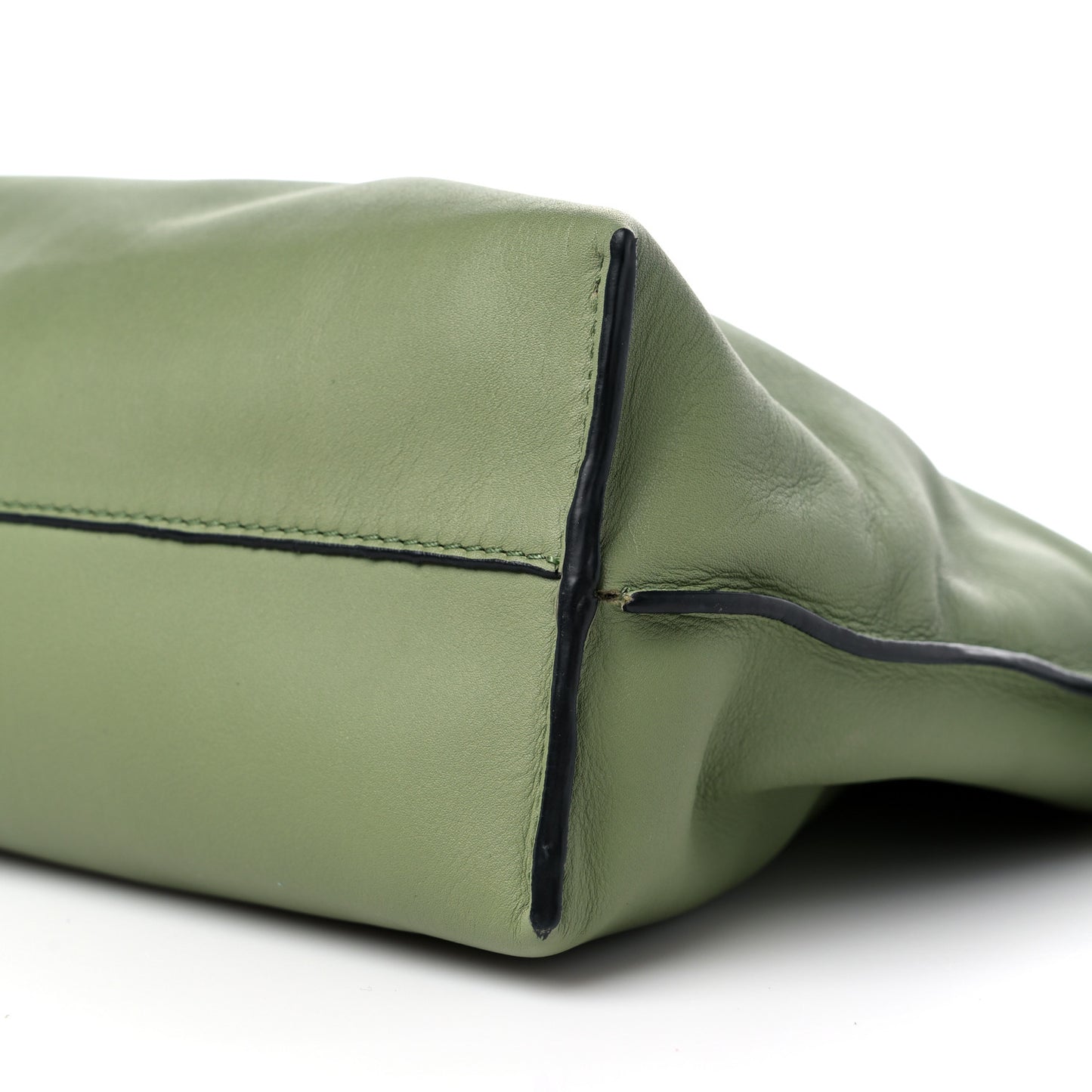 Calfskin Small Flamenco Knot Bag Avocado Green