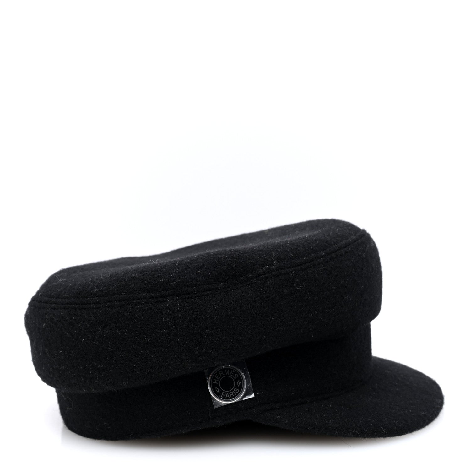 Hermes Wool Cashmere Womens Casquette Giulietta Cabourg Cliquetis Cap 56 Black 6 of 8
