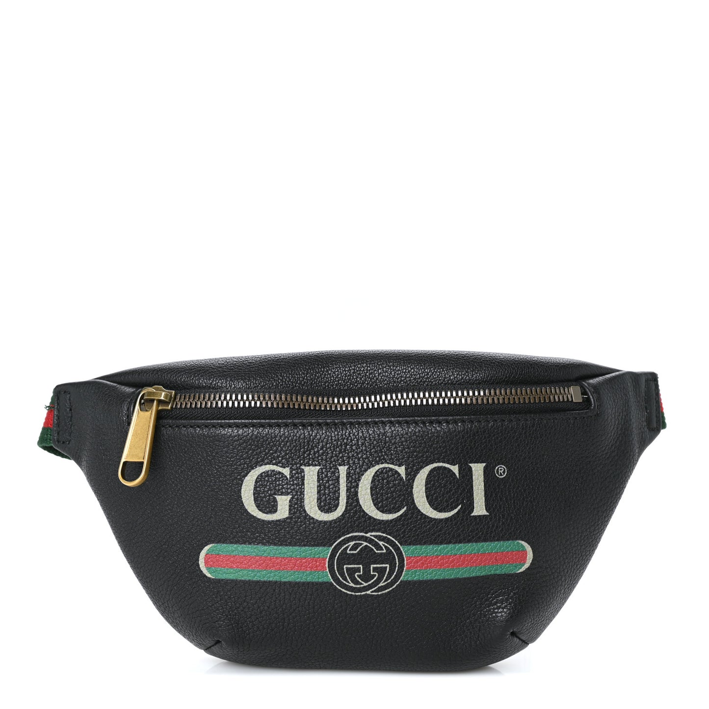 Grained Calfskin Small Logo Belt Bag Black