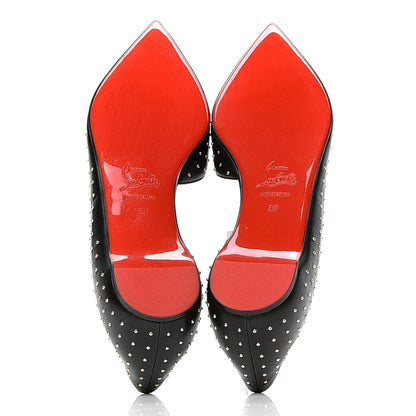 Christian Louboutin Calfskin Studded Iriza Flats 37 Black 4 of 7