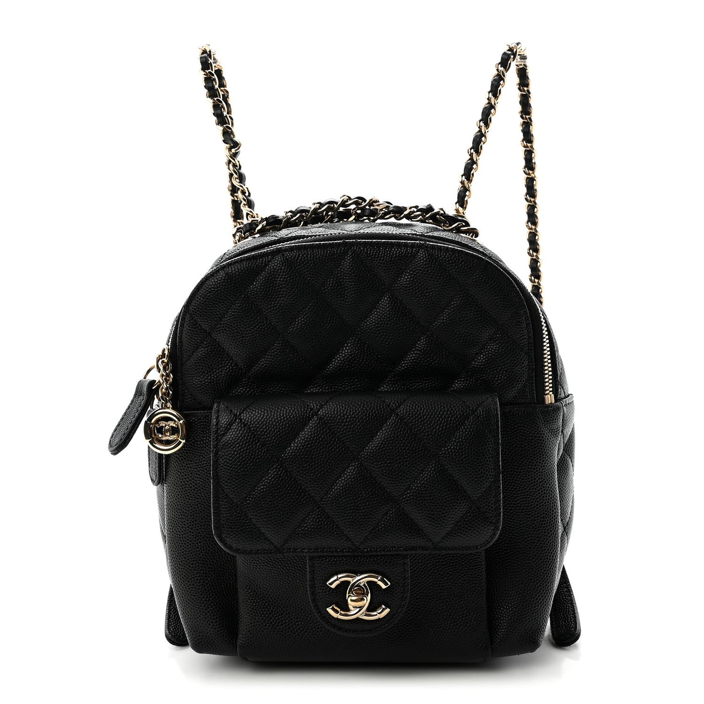 Caviar Quilted Small CC Day Backpack Black