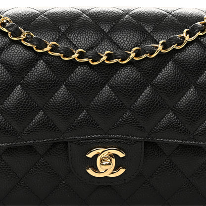 Chanel Caviar Quilted Medium Double Flap Black 8 of 11