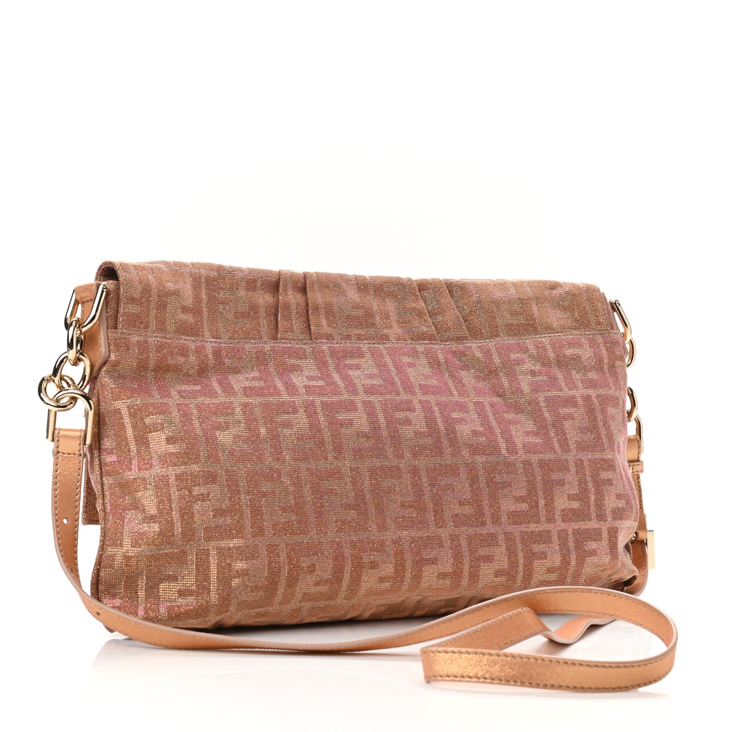 Metallic Lurex Zucca Large Mia Shoulder Flap Arancio