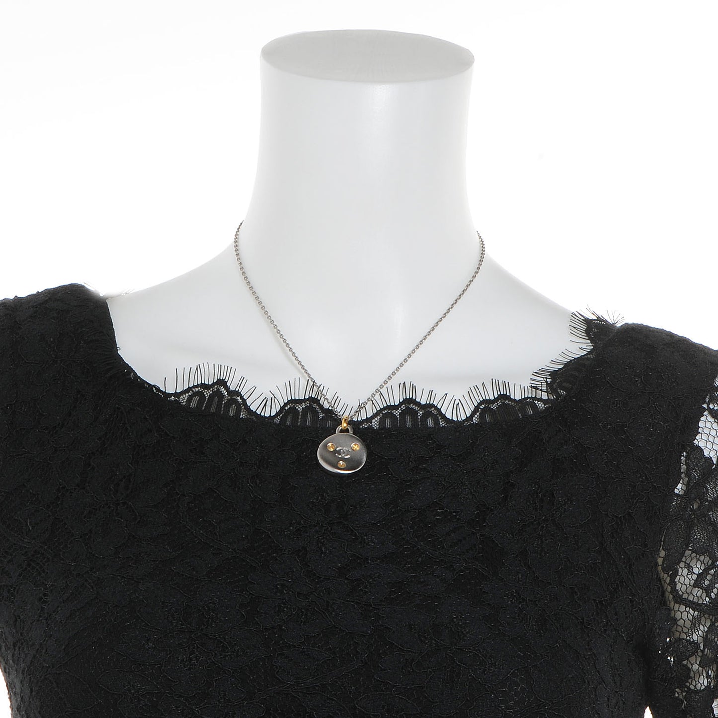 CC Screw Necklace Gold Silver