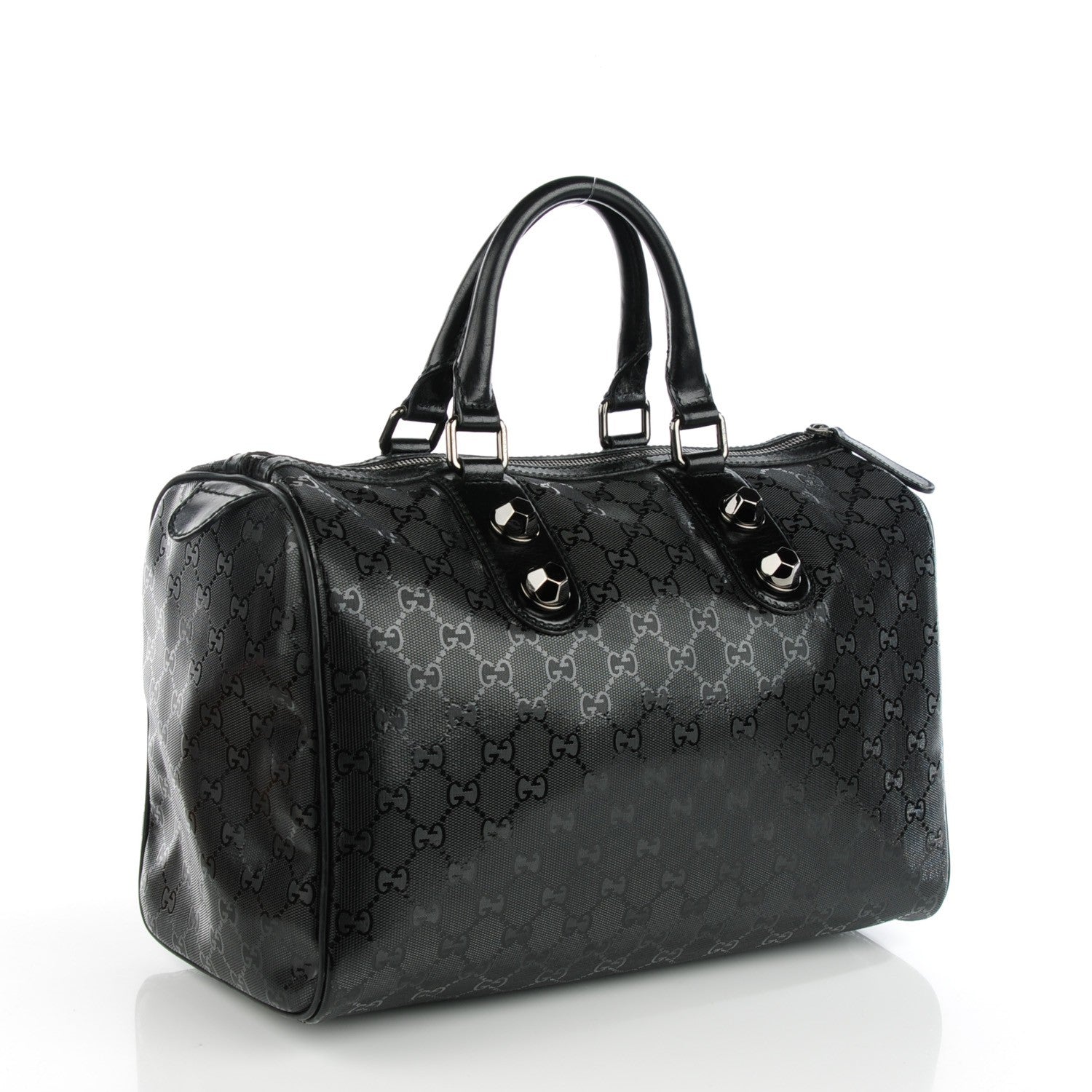 Gucci Imprime Monogram Medium Joy Stud Boston Black 3 of 7