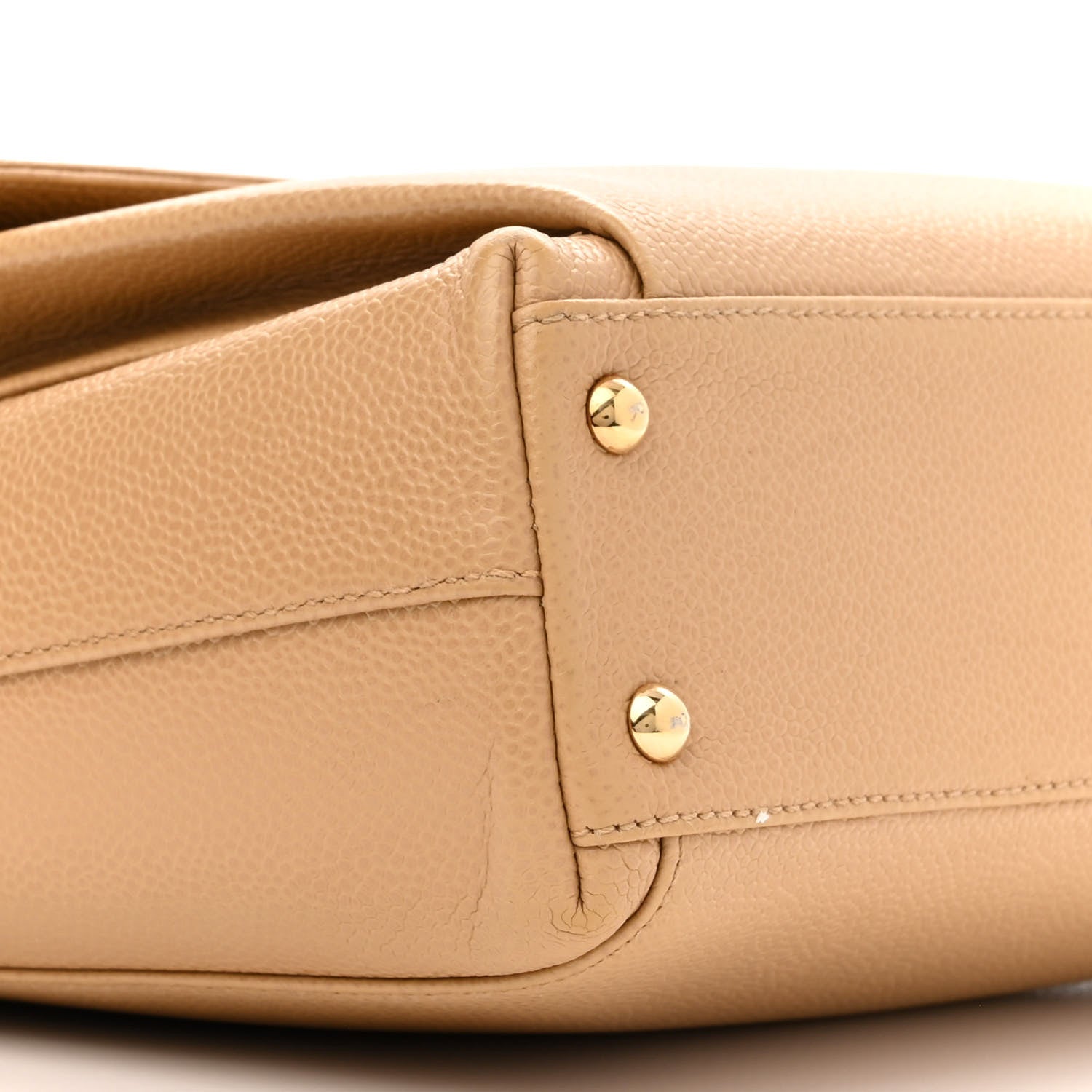 Chanel Caviar Flap Shoulder Bag Beige 9 of 14