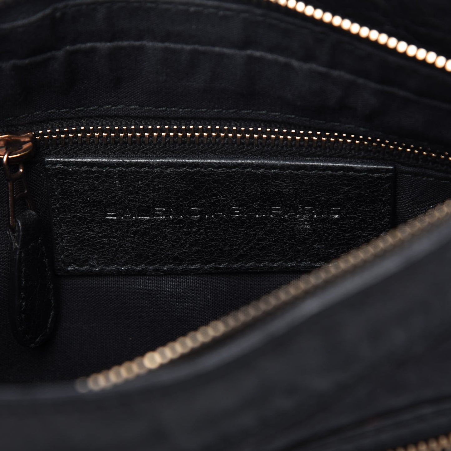 Agneau Giant 12 Rose Gold Hardware Hip Black