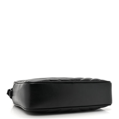 Saint Laurent Calfskin Matelasse Monogram Monochrome Lou Camera Bag Black 4 of 13