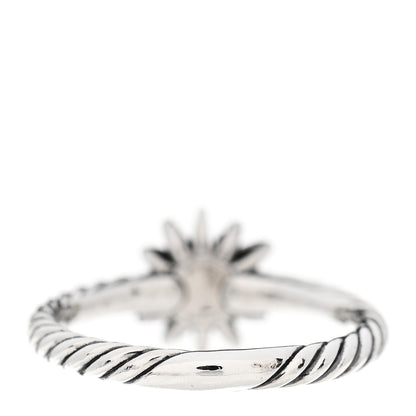 David Yurman Sterling Silver Diamond Petite Starburst Ring 56 7.5 3 of 5
