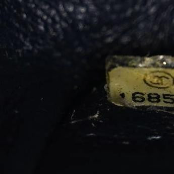 Lambskin Quilted Medium Double Flap Navy