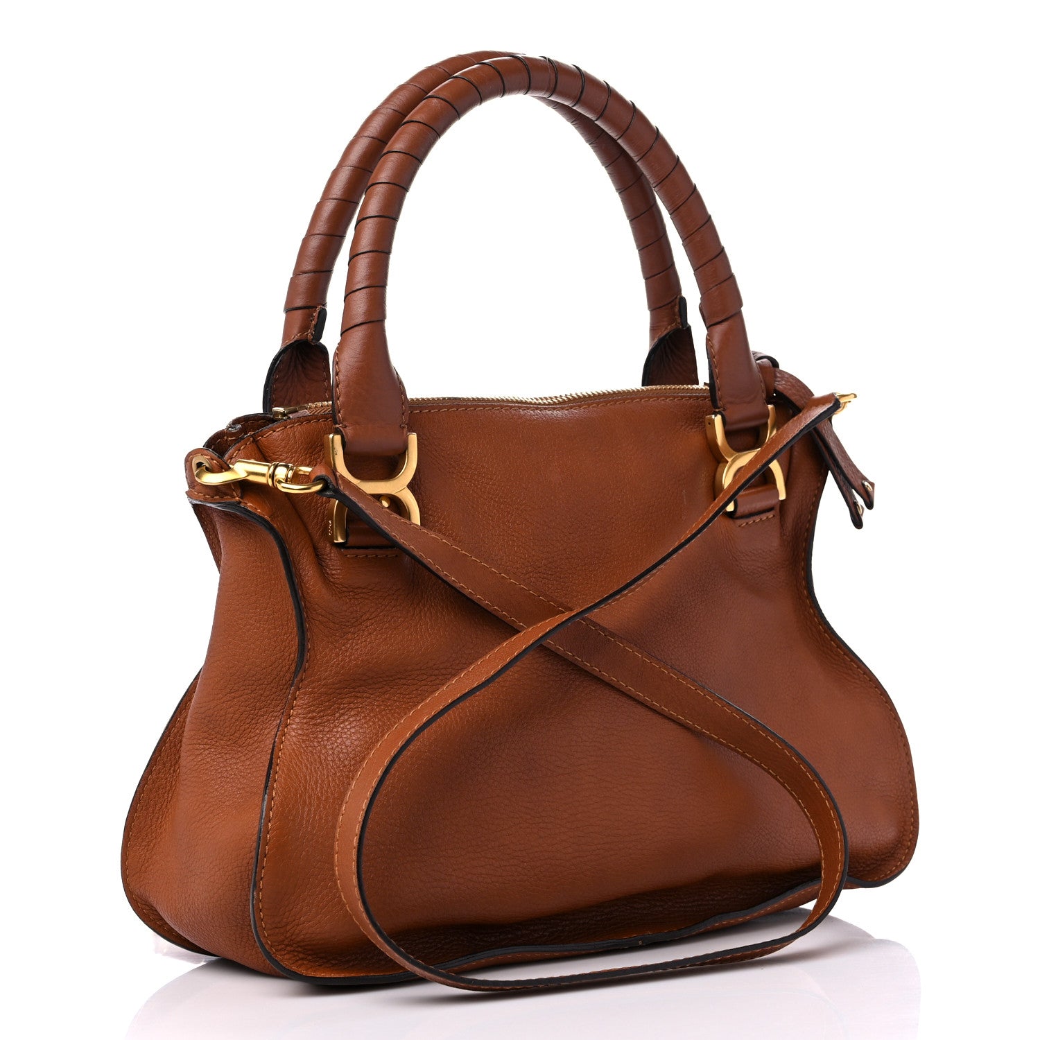Chloe Calfskin Medium Marcie Satchel Tan 3 of 15