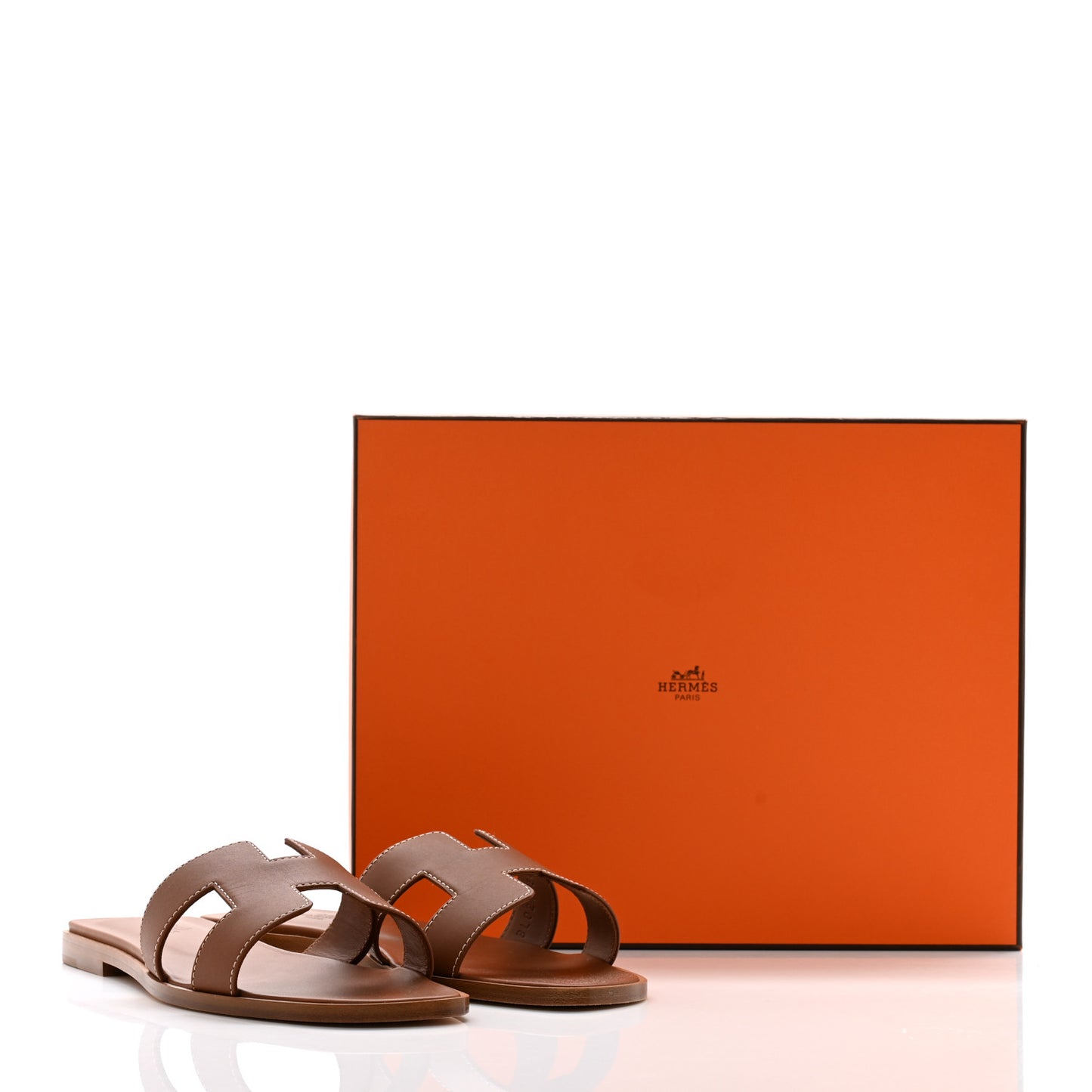 Box Calfskin Oran Sandals 38 Gold