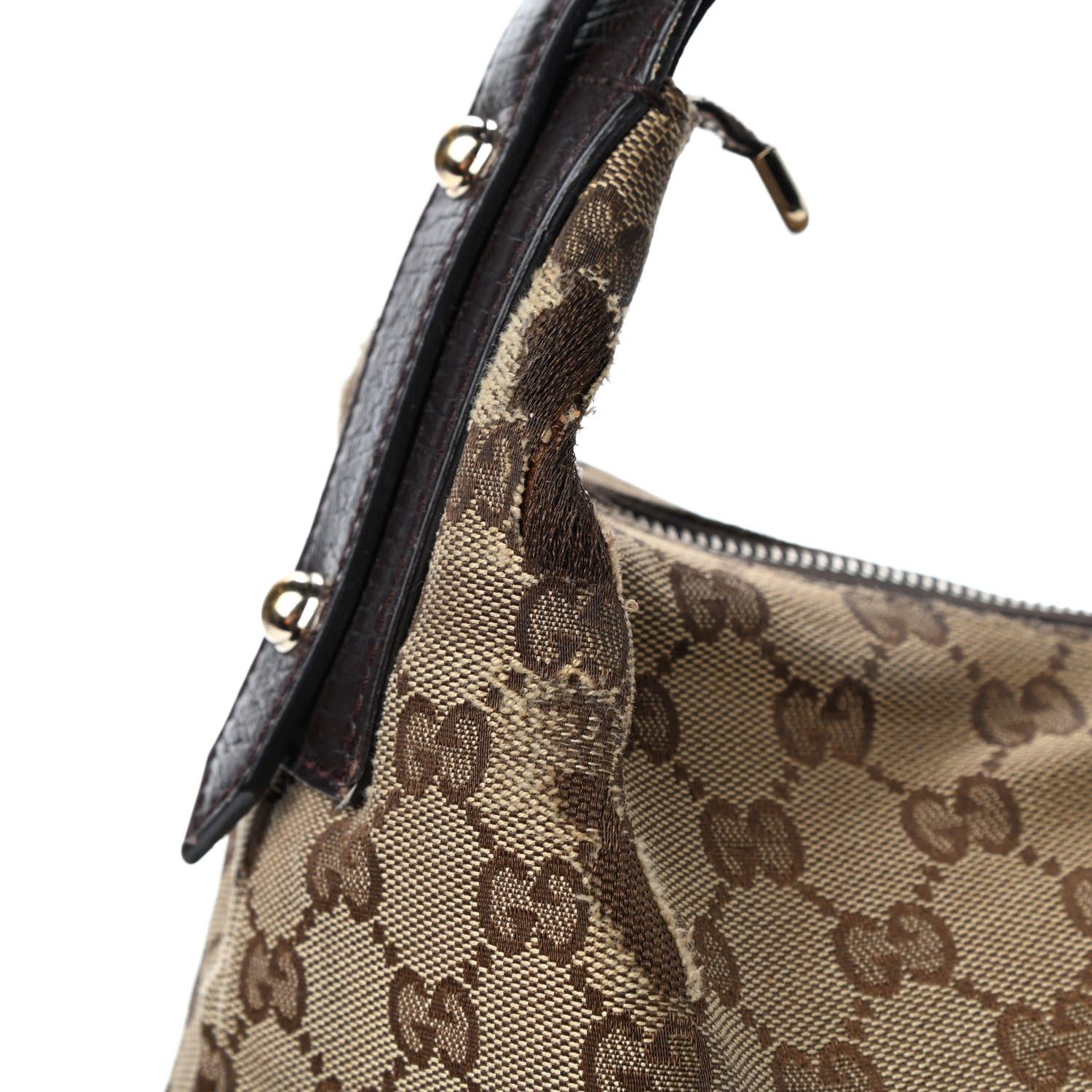 Gucci Monogram Medium Horsebit Chain Hobo Dark Brown 10 of 10