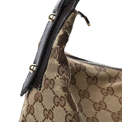 Gucci Monogram Medium Horsebit Chain Hobo Dark Brown 10 of 10