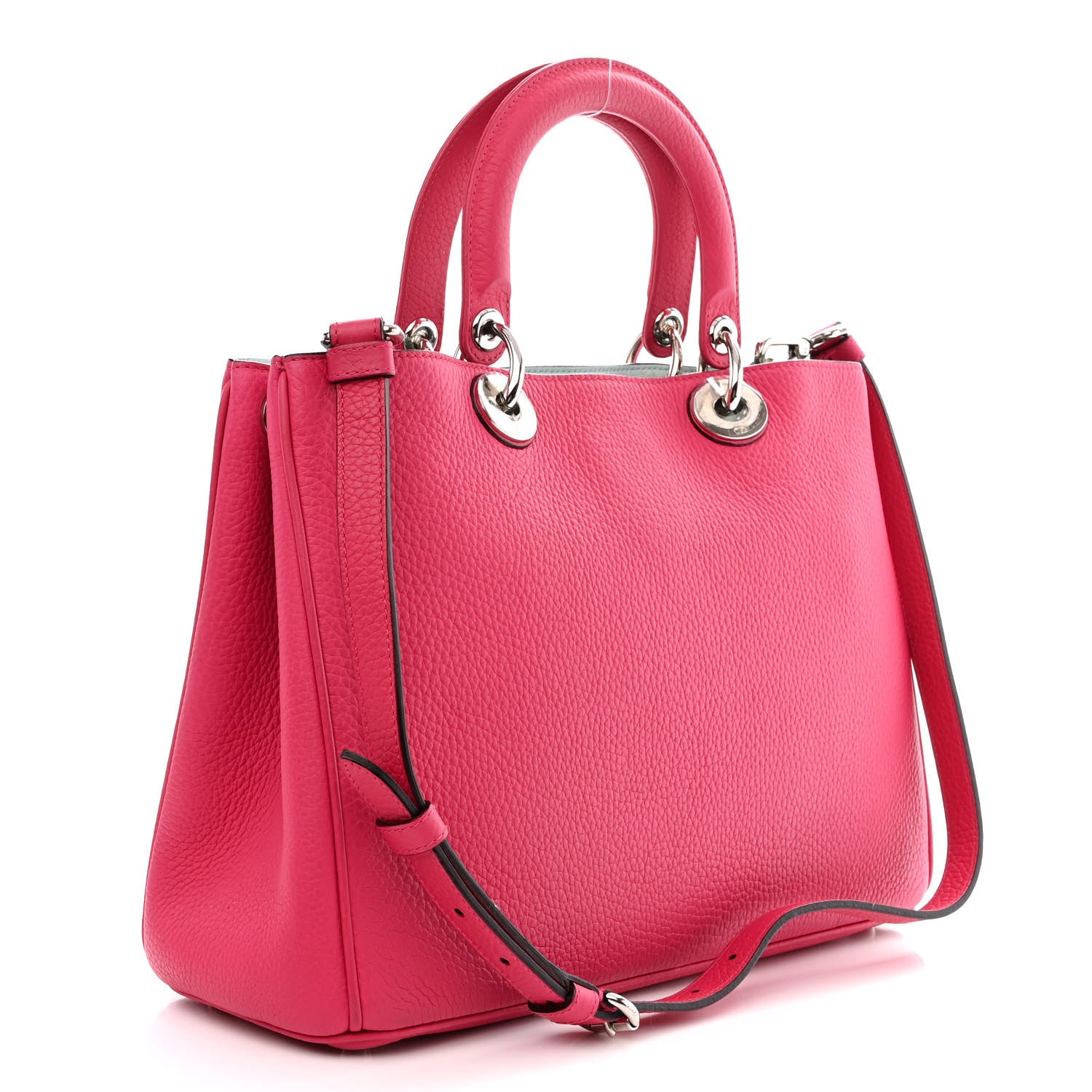 Christian Dior Bullcalf Medium Diorissimo Tote Fuchsia 4 of 15