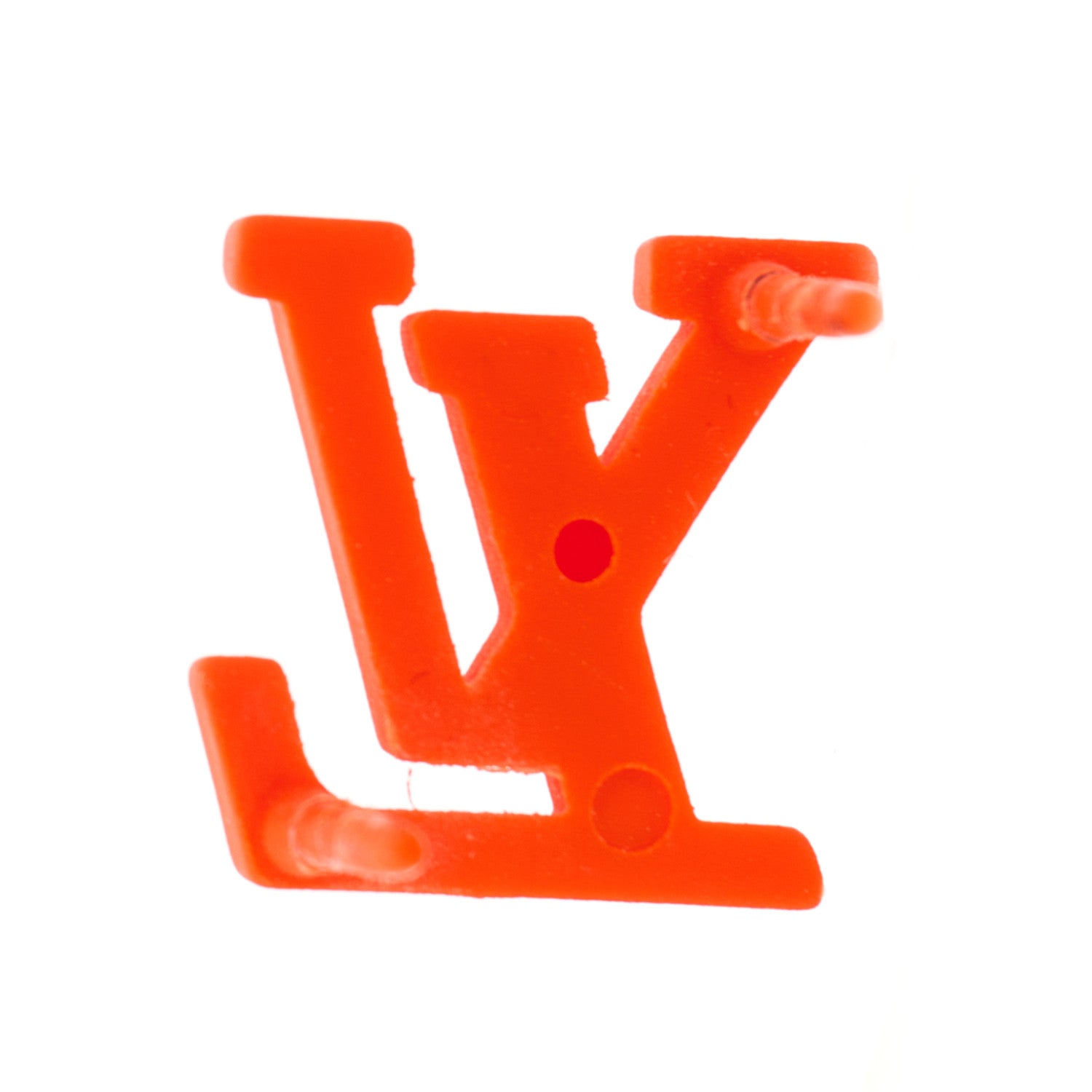 Louis Vuitton Virgil Abloh LV Initial Pin Orange 4 of 4