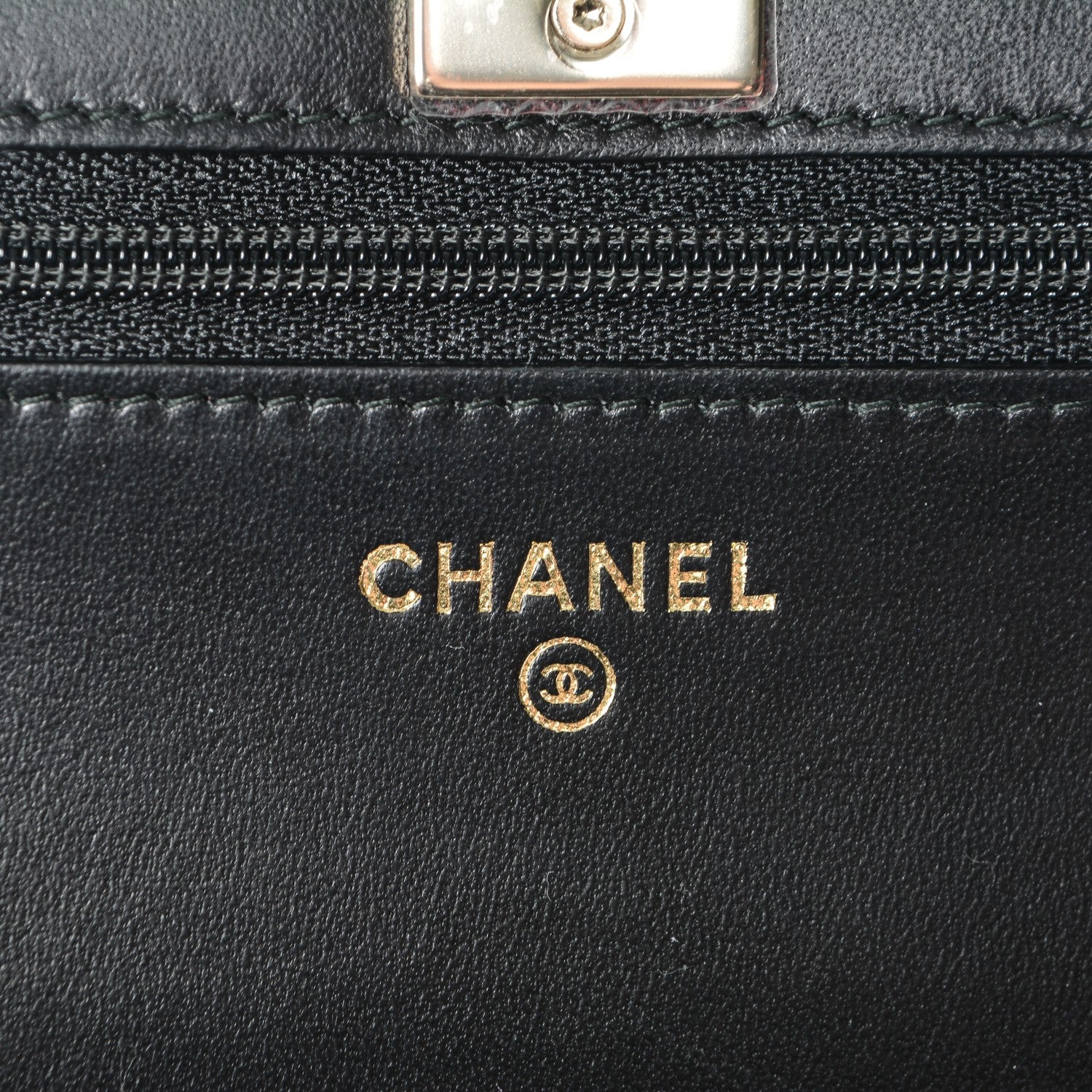 Chanel Lambskin Quilted Trendy CC Wallet On Chain WOC Black 7 of 9