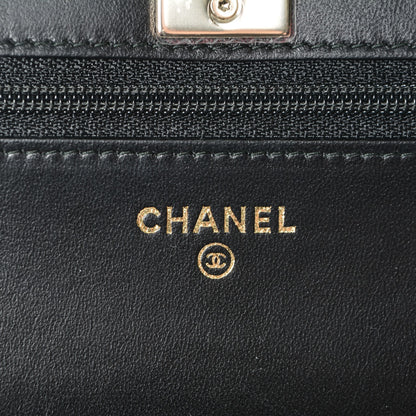 Chanel Lambskin Quilted Trendy CC Wallet On Chain WOC Black 7 of 9