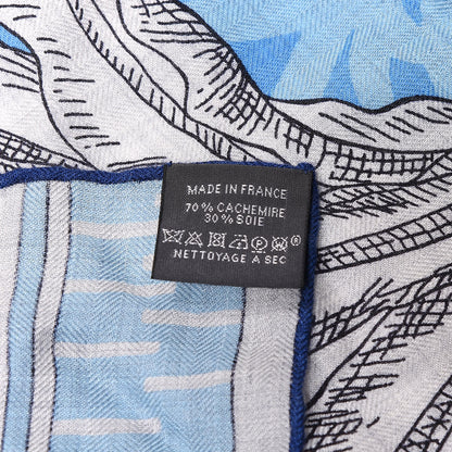 Hermes Silk Act III Scene I La Clairiere 140 Gris Chine Ciel Anthracite 3 of 3