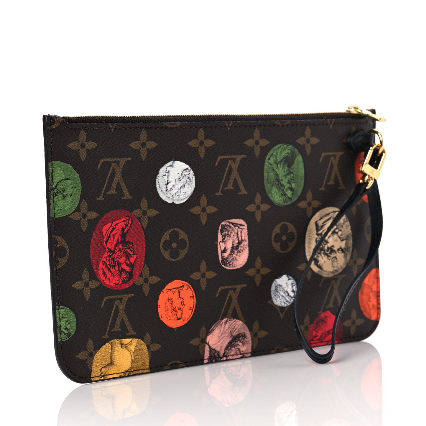 X FORNASETTI Monogram Cameo Neverfull MM GM Pochette